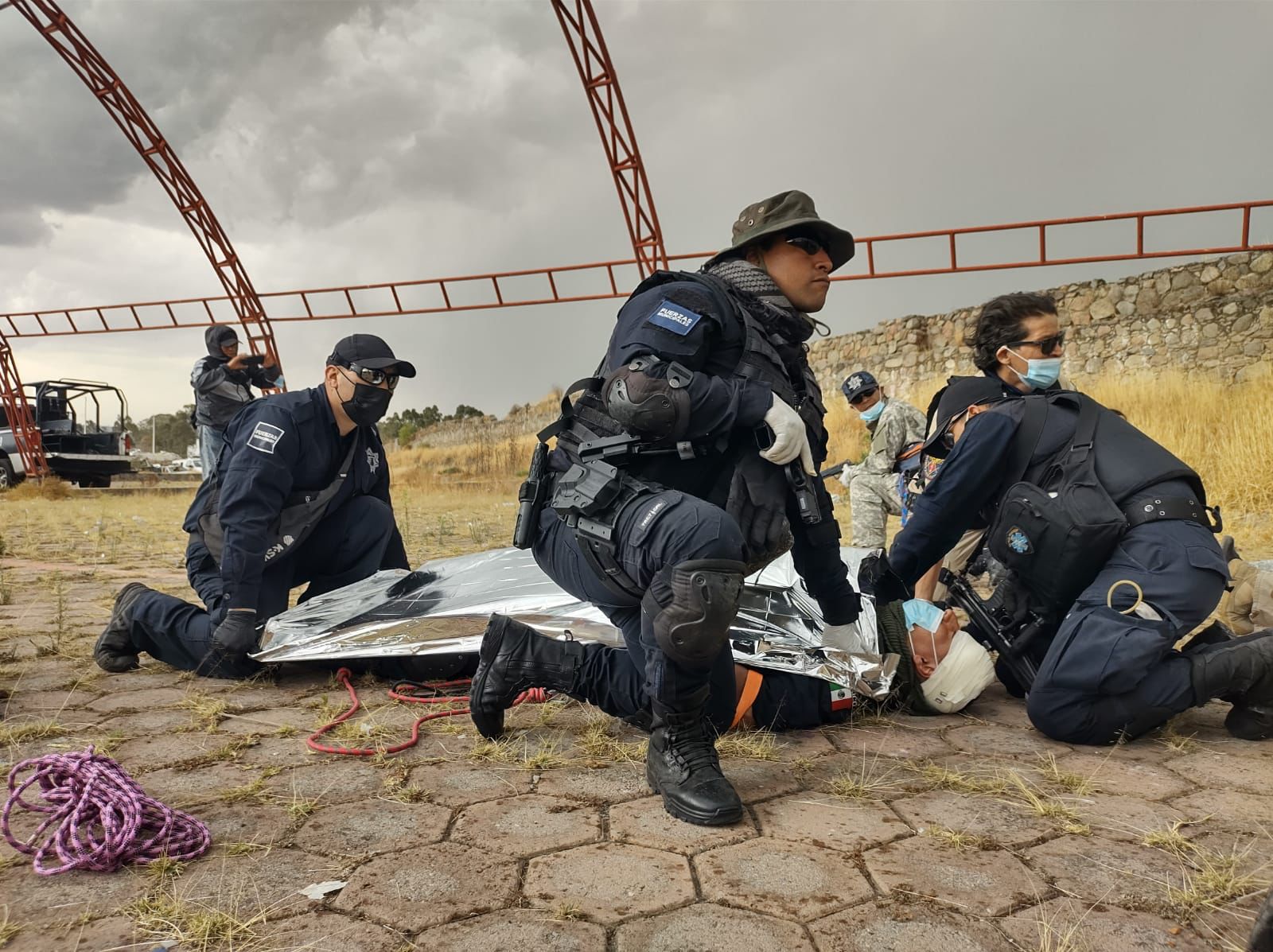 Capacitan a Policía de Chiautempan en materia paramédica táctica